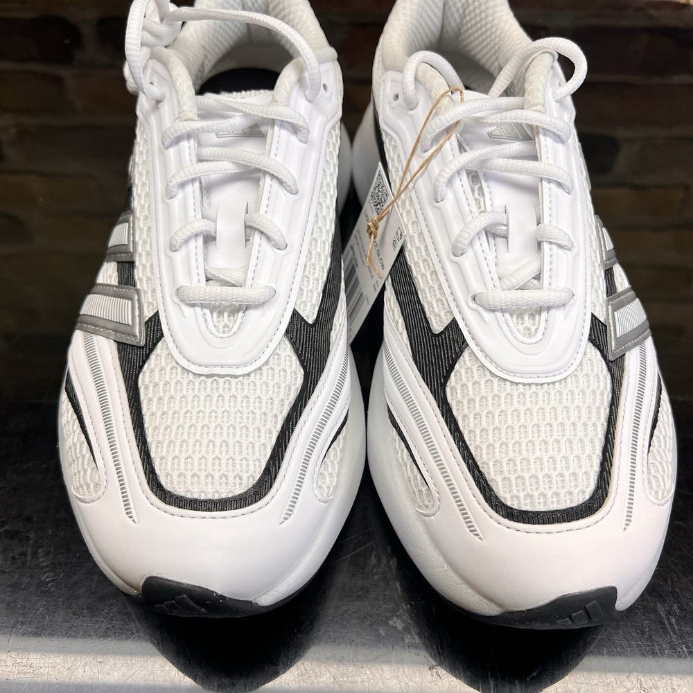 Mens 8.5 - Adidas Lightblaze Glow Lightstrike Cloud White Matte Silver Black - Picture 7 of 8